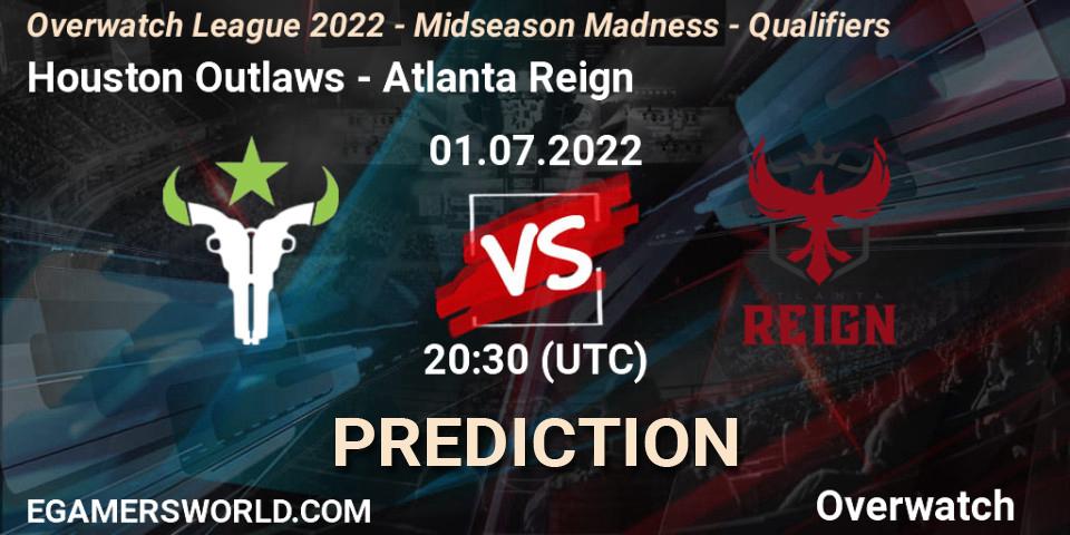 Prognose für das Spiel Houston Outlaws VS Atlanta Reign. 01.07.22. Overwatch - Overwatch League 2022 - Midseason Madness - Qualifiers