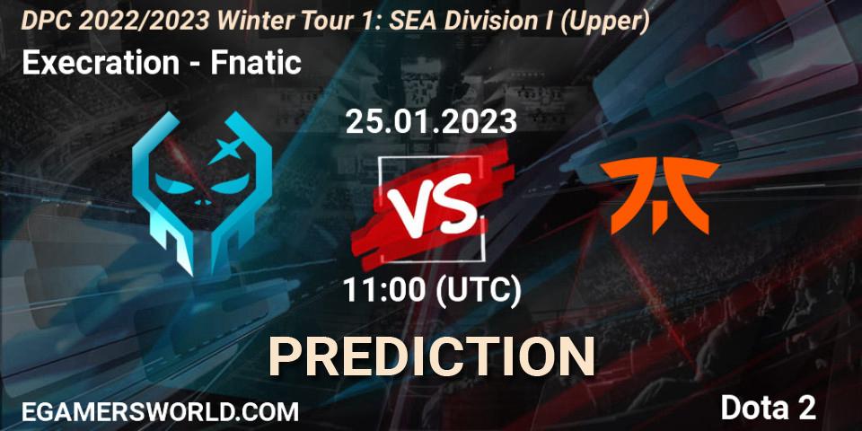 Prognose für das Spiel Execration VS Fnatic. 25.01.23. Dota 2 - DPC 2022/2023 Winter Tour 1: SEA Division I (Upper)