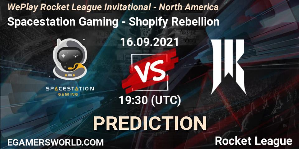 Prognose für das Spiel Spacestation Gaming VS Shopify Rebellion. 16.09.2021 at 19:30. Rocket League - WePlay Rocket League Invitational - North America
