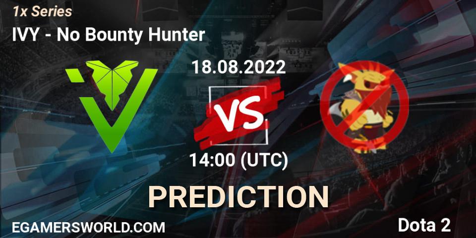 Prognose für das Spiel IVY VS No Bounty Hunter. 18.08.2022 at 14:00. Dota 2 - 1x Series