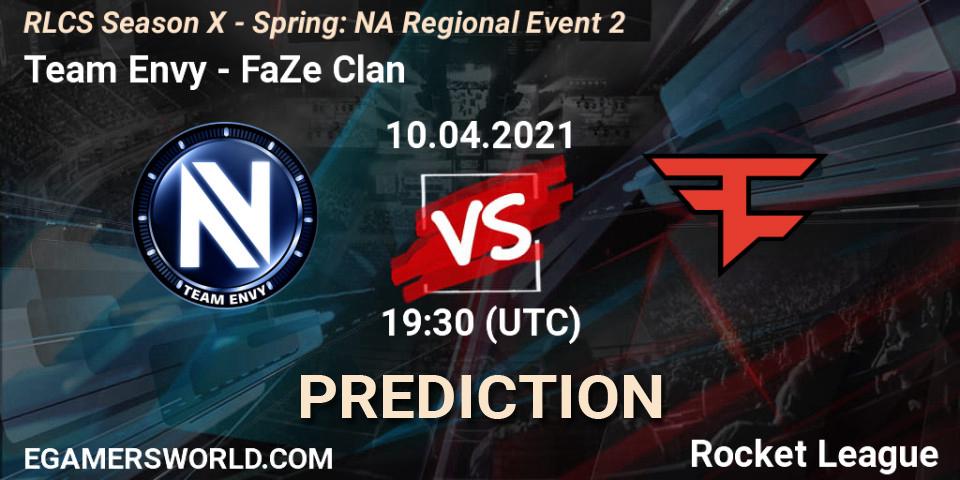 Prognose für das Spiel Team Envy VS FaZe Clan. 10.04.2021 at 19:10. Rocket League - RLCS Season X - Spring: NA Regional Event 2