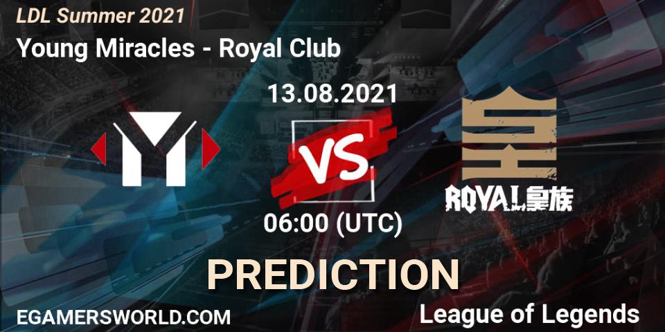 Prognose für das Spiel Young Miracles VS Royal Club. 13.08.21. LoL - LDL Summer 2021