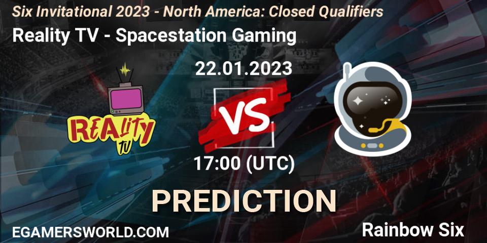 Prognose für das Spiel Reality TV VS Spacestation Gaming. 22.01.2023 at 17:00. Rainbow Six - Six Invitational 2023 - North America: Closed Qualifiers