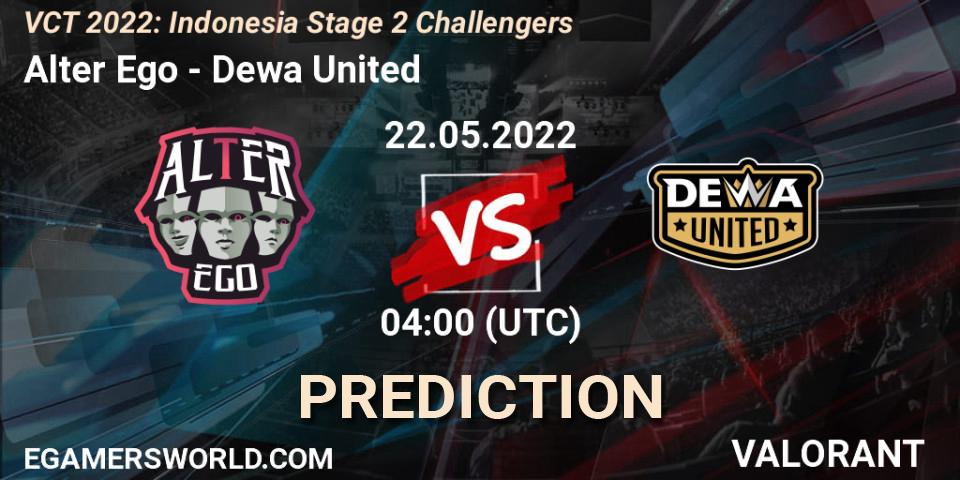 Prognose für das Spiel Alter Ego VS Dewa United. 22.05.22. VALORANT - VCT 2022: Indonesia Stage 2 Challengers