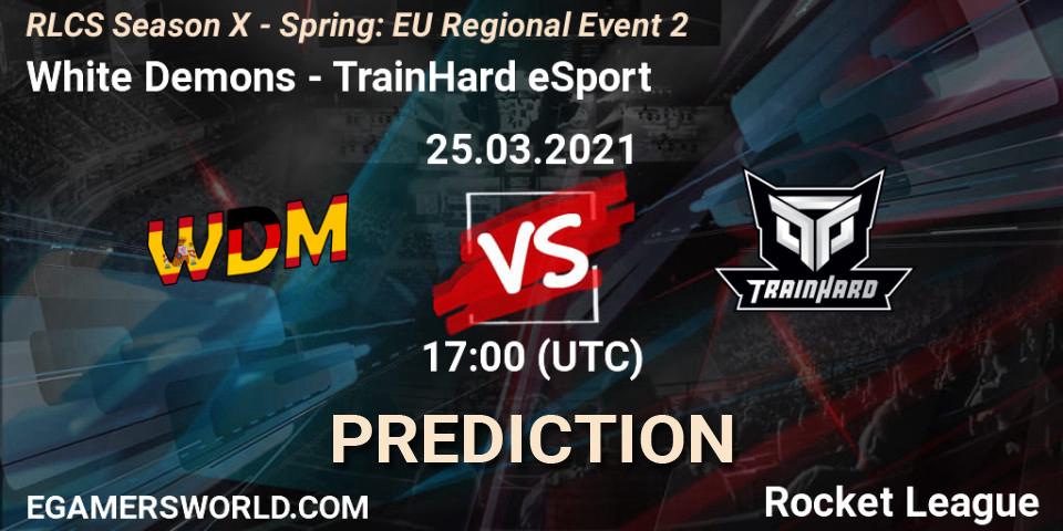 Prognose für das Spiel White Demons VS TrainHard eSport. 25.03.2021 at 17:00. Rocket League - RLCS Season X - Spring: EU Regional Event 2