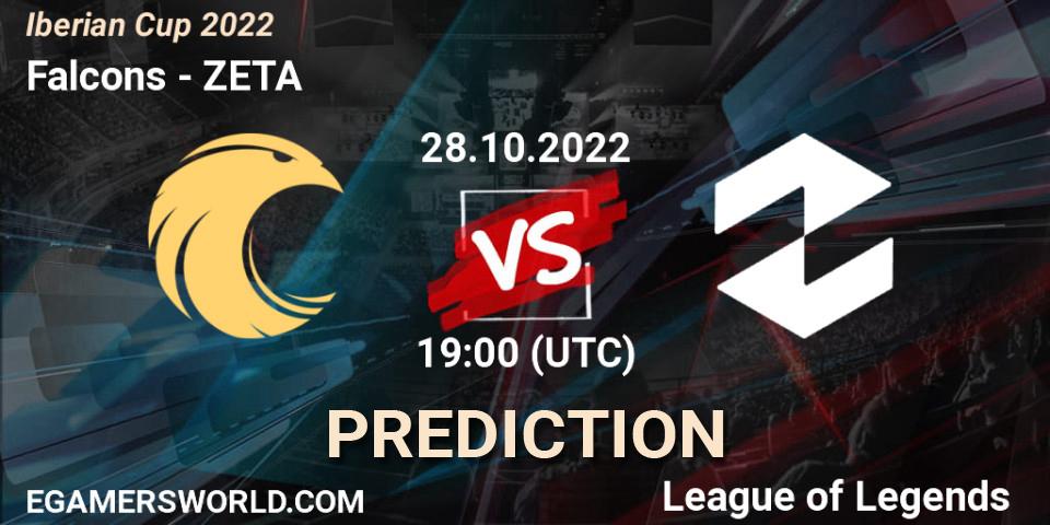 Prognose für das Spiel Falcons VS ZETA. 28.10.2022 at 19:00. LoL - Iberian Cup 2022