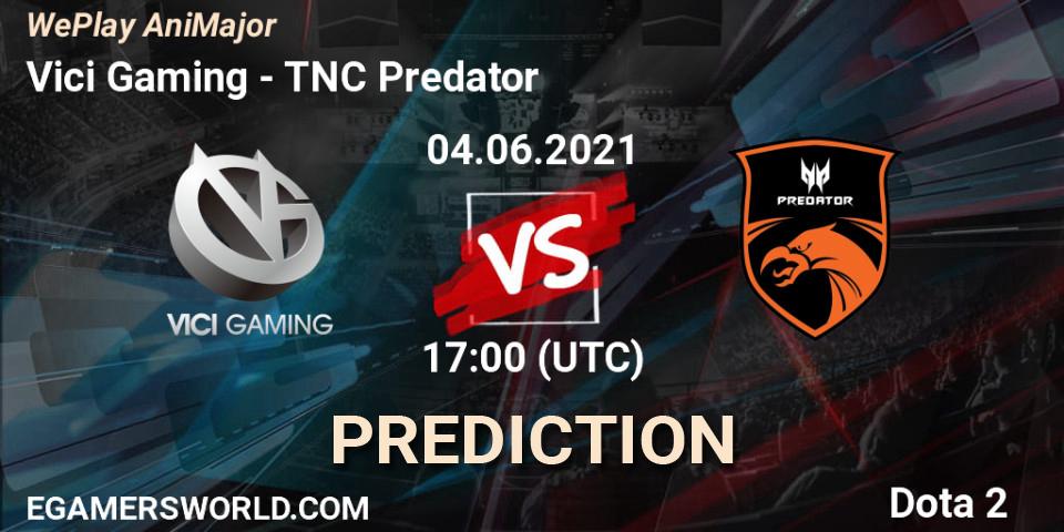 Prognose für das Spiel Vici Gaming VS TNC Predator. 04.06.21. Dota 2 - WePlay AniMajor 2021