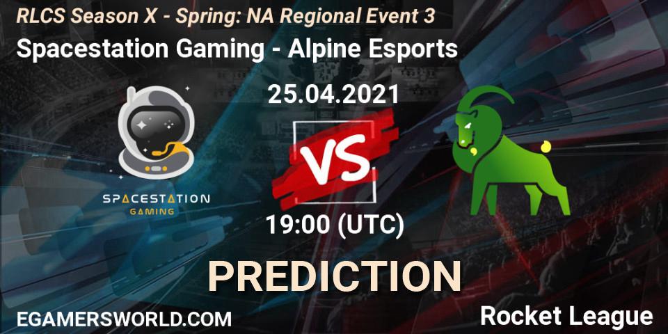 Prognose für das Spiel Spacestation Gaming VS Alpine Esports. 25.04.21. Rocket League - RLCS Season X - Spring: NA Regional Event 3