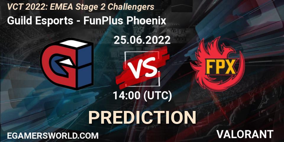 Prognose für das Spiel Guild Esports VS FunPlus Phoenix. 25.06.22. VALORANT - VCT 2022: EMEA Stage 2 Challengers