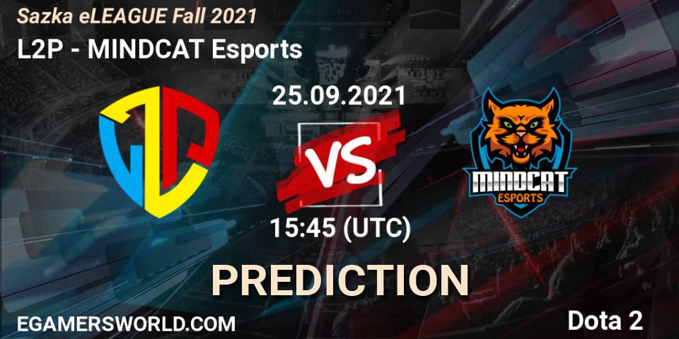 Prognose für das Spiel L2P VS MINDCAT Esports. 02.10.21. Dota 2 - Sazka eLEAGUE Fall 2021