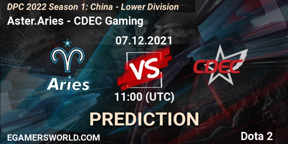 Prognose für das Spiel Aster.Aries VS CDEC Gaming. 07.12.2021 at 11:17. Dota 2 - DPC 2022 Season 1: China - Lower Division