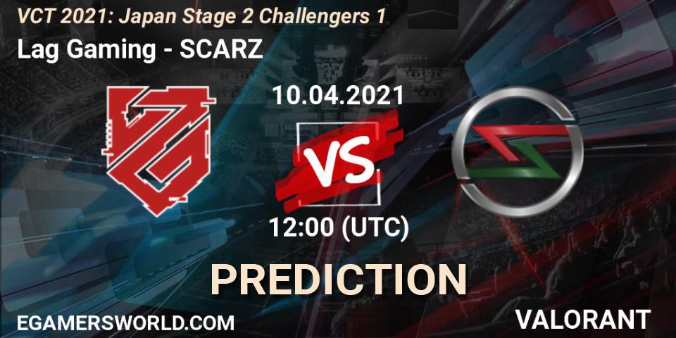 Prognose für das Spiel Lag Gaming VS SCARZ. 10.04.2021 at 12:00. VALORANT - VCT 2021: Japan Stage 2 Challengers 1