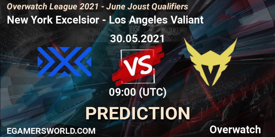 Prognose für das Spiel New York Excelsior VS Los Angeles Valiant. 30.05.21. Overwatch - Overwatch League 2021 - June Joust Qualifiers