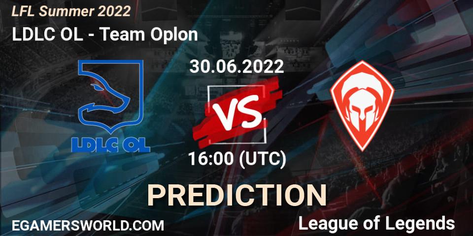 Prognose für das Spiel LDLC OL VS Team Oplon. 30.06.2022 at 16:00. LoL - LFL Summer 2022