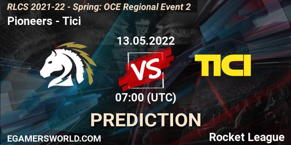 Prognose für das Spiel Pioneers VS Tici. 13.05.2022 at 07:00. Rocket League - RLCS 2021-22 - Spring: OCE Regional Event 2