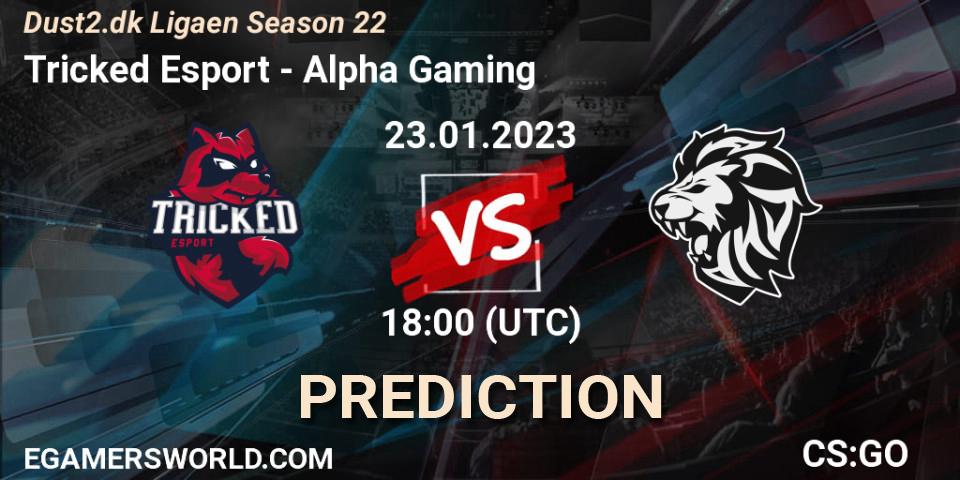 Prognose für das Spiel Tricked Esport VS Alpha Gaming. 23.01.2023 at 18:00. Counter-Strike (CS2) - Dust2.dk Ligaen Season 22