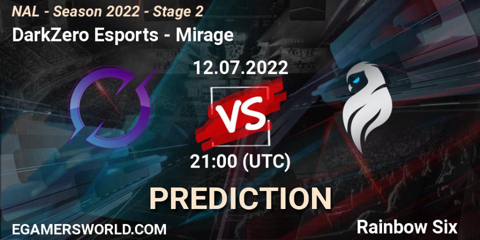 Prognose für das Spiel DarkZero Esports VS Mirage. 13.07.2022 at 21:00. Rainbow Six - NAL - Season 2022 - Stage 2