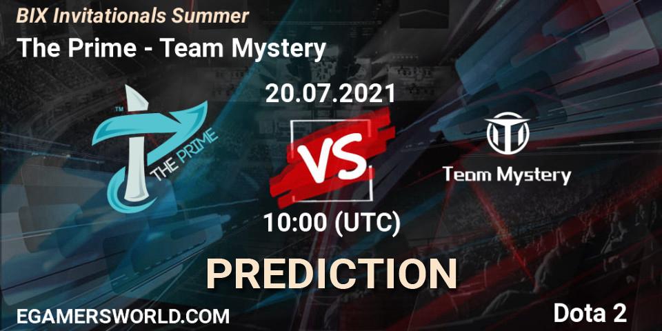 Prognose für das Spiel The Prime VS Team Mystery. 20.07.2021 at 10:26. Dota 2 - BIX Invitationals Summer