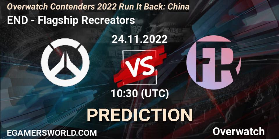 Prognose für das Spiel END VS Flagship Recreators. 24.11.22. Overwatch - Overwatch Contenders 2022 Run It Back: China