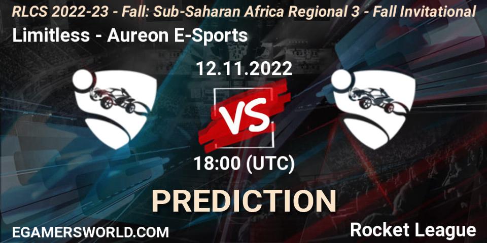 Prognose für das Spiel Limitless VS Aureon E-Sports. 12.11.2022 at 18:00. Rocket League - RLCS 2022-23 - Fall: Sub-Saharan Africa Regional 3 - Fall Invitational