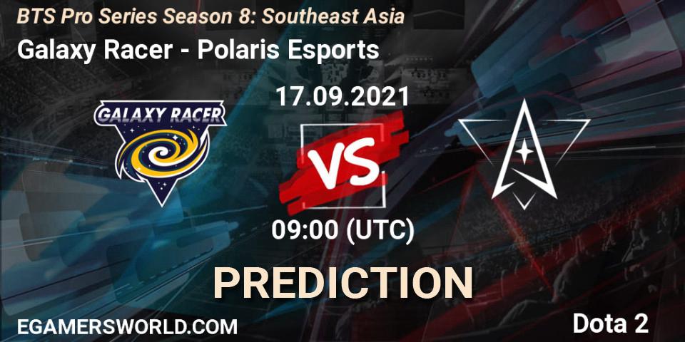 Prognose für das Spiel Galaxy Racer VS Polaris Esports. 17.09.21. Dota 2 - BTS Pro Series Season 8: Southeast Asia