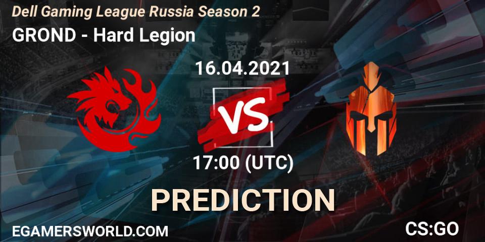 Prognose für das Spiel GROND VS Hard Legion. 16.04.21. CS2 (CS:GO) - Dell Gaming League Russia Season 2
