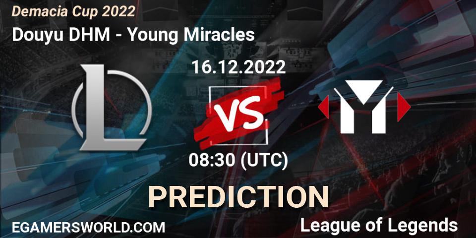 Prognose für das Spiel Douyu DHM VS Young Miracles. 16.12.22. LoL - Demacia Cup 2022