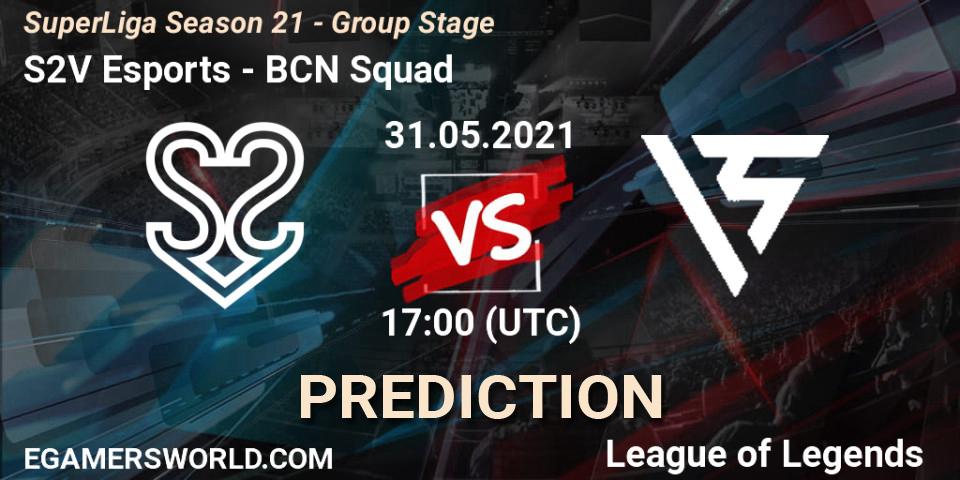 Prognose für das Spiel S2V Esports VS BCN Squad. 31.05.2021 at 16:50. LoL - SuperLiga Season 21 - Group Stage 