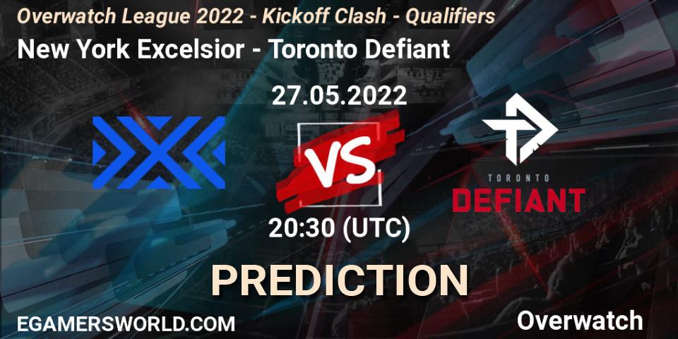 Prognose für das Spiel New York Excelsior VS Toronto Defiant. 27.05.22. Overwatch - Overwatch League 2022 - Kickoff Clash - Qualifiers