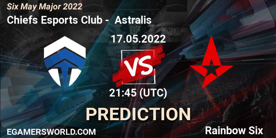 Prognose für das Spiel Chiefs Esports Club VS Astralis. 17.05.2022 at 21:45. Rainbow Six - Six Charlotte Major 2022