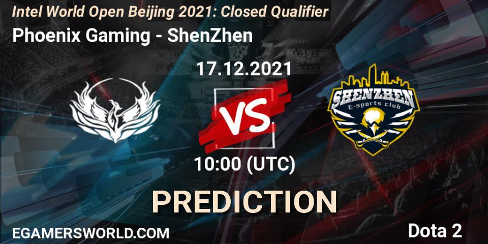 Prognose für das Spiel Phoenix Gaming VS ShenZhen. 17.12.2021 at 10:15. Dota 2 - Intel World Open Beijing: Closed Qualifier