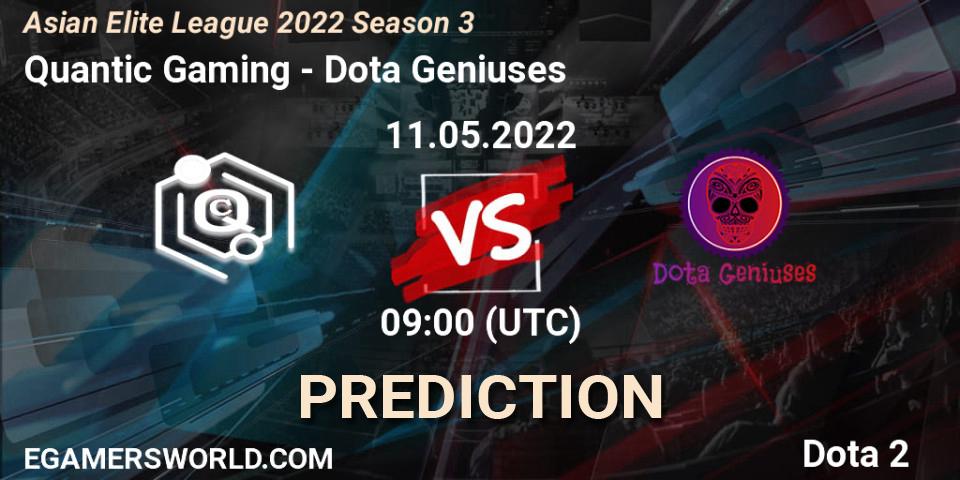 Prognose für das Spiel Quantic Gaming VS Dota Geniuses. 11.05.22. Dota 2 - Asian Elite League 2022 Season 3