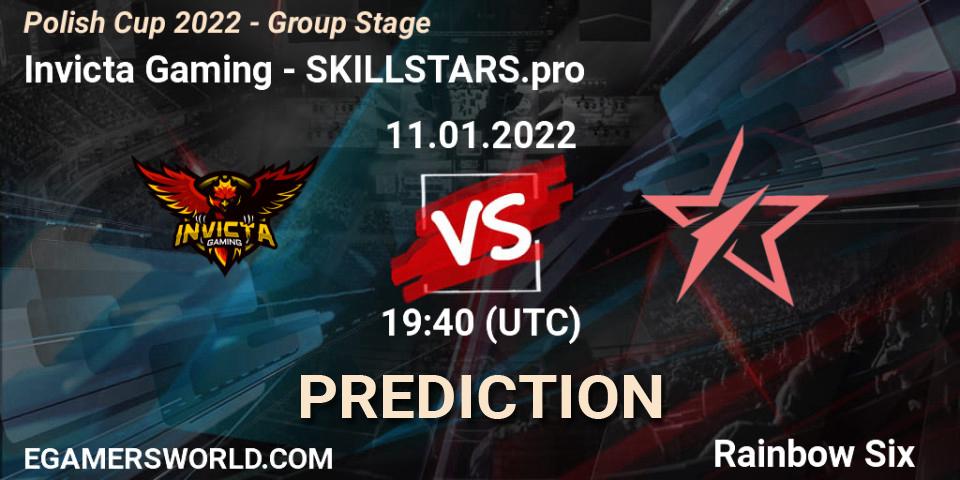 Prognose für das Spiel Invicta Gaming VS SKILLSTARS.pro. 11.01.2022 at 19:40. Rainbow Six - Polish Cup 2022 - Group Stage