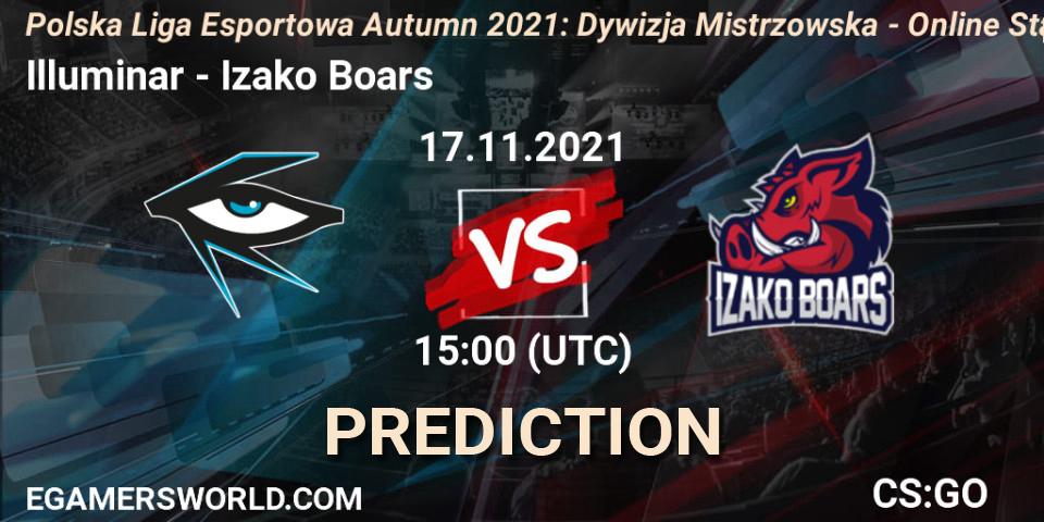 Prognose für das Spiel Illuminar VS Izako Boars. 17.11.21. CS2 (CS:GO) - Polska Liga Esportowa Autumn 2021: Dywizja Mistrzowska - Online Stage