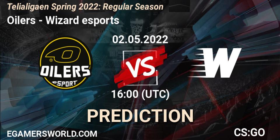 Prognose für das Spiel Oilers VS Wizard esports. 02.05.2022 at 16:00. Counter-Strike (CS2) - Telialigaen Spring 2022: Regular Season