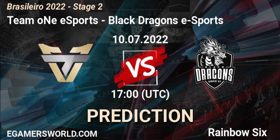 Prognose für das Spiel Team oNe eSports VS Black Dragons e-Sports. 10.07.22. Rainbow Six - Brasileirão 2022 - Stage 2