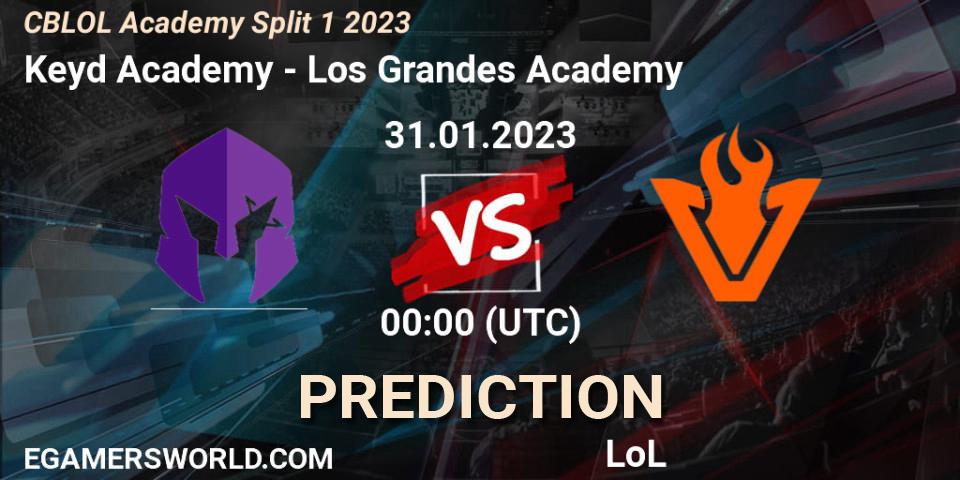 Prognose für das Spiel Keyd Academy VS Los Grandes Academy. 31.01.23. LoL - CBLOL Academy Split 1 2023