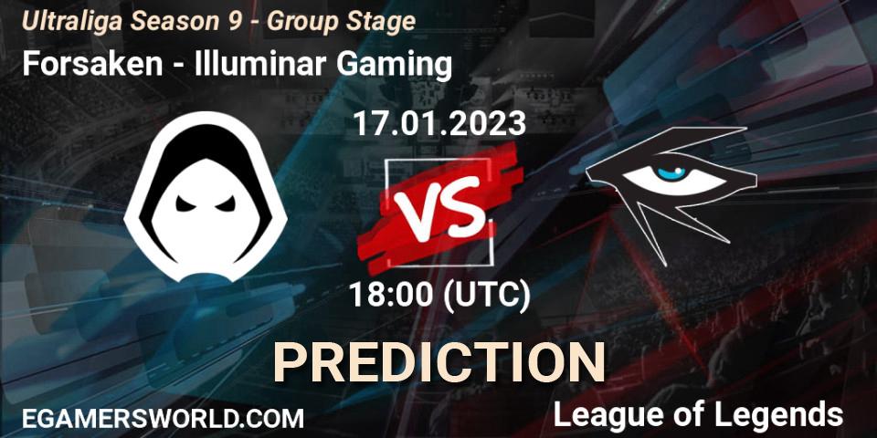 Prognose für das Spiel Forsaken VS Illuminar Gaming. 17.01.23. LoL - Ultraliga Season 9 - Group Stage