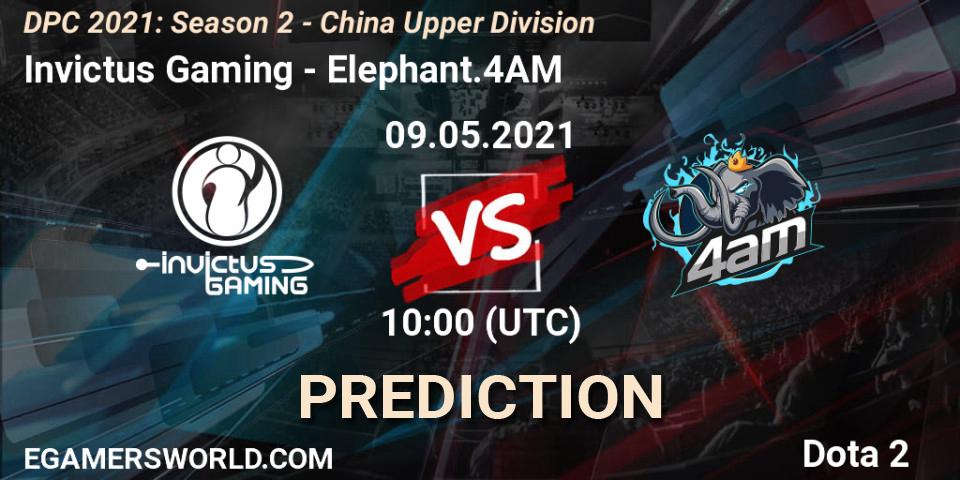 Prognose für das Spiel Invictus Gaming VS Elephant.4AM. 09.05.2021 at 09:55. Dota 2 - DPC 2021: Season 2 - China Upper Division