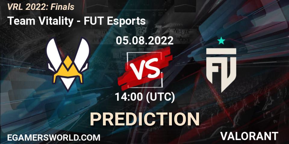 Prognose für das Spiel Team Vitality VS FUT Esports. 05.08.22. VALORANT - VRL 2022: Finals