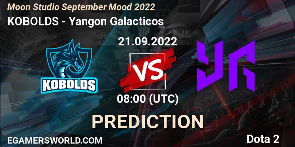 Prognose für das Spiel KOBOLDS VS Yangon Galacticos. 21.09.2022 at 08:52. Dota 2 - Moon Studio September Mood 2022