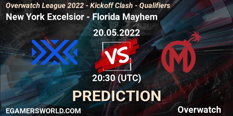 Prognose für das Spiel New York Excelsior VS Florida Mayhem. 20.05.22. Overwatch - Overwatch League 2022 - Kickoff Clash - Qualifiers