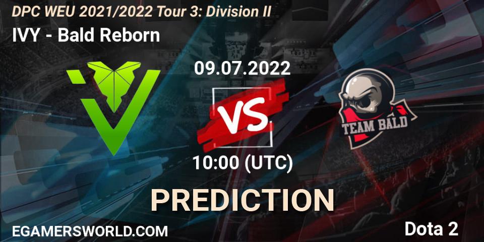 Prognose für das Spiel IVY VS Bald Reborn. 09.07.22. Dota 2 - DPC WEU 2021/2022 Tour 3: Division II