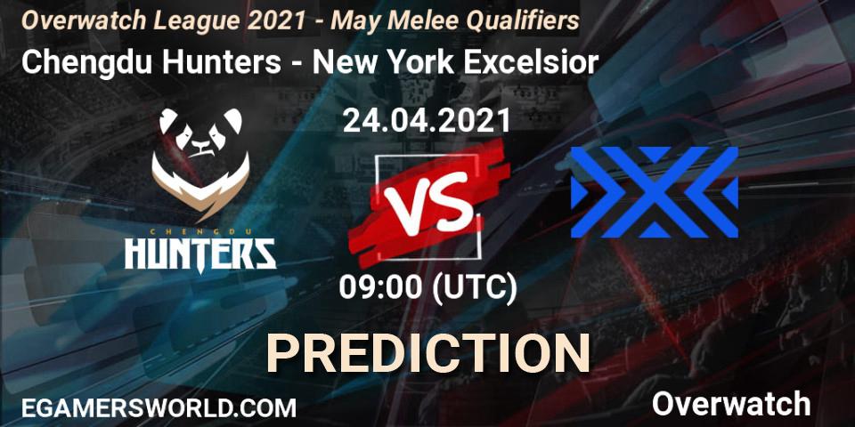 Prognose für das Spiel Chengdu Hunters VS New York Excelsior. 24.04.2021 at 09:00. Overwatch - Overwatch League 2021 - May Melee Qualifiers