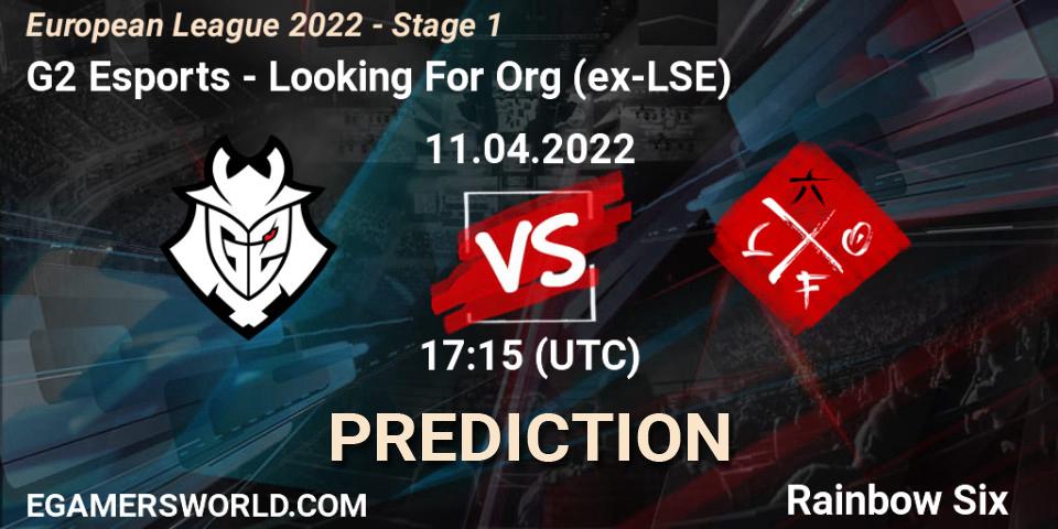 Prognose für das Spiel G2 Esports VS Looking For Org (ex-LSE). 11.04.22. Rainbow Six - European League 2022 - Stage 1