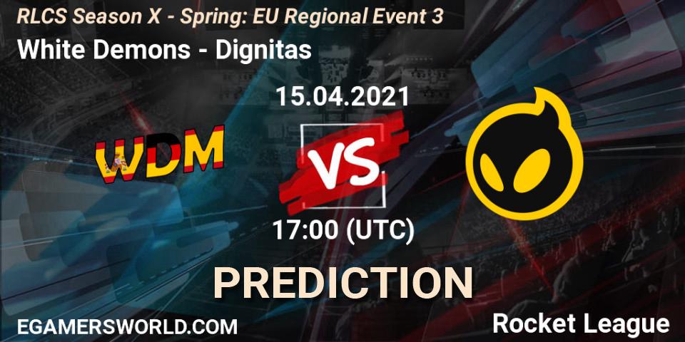 Prognose für das Spiel White Demons VS Dignitas. 15.04.2021 at 17:00. Rocket League - RLCS Season X - Spring: EU Regional Event 3