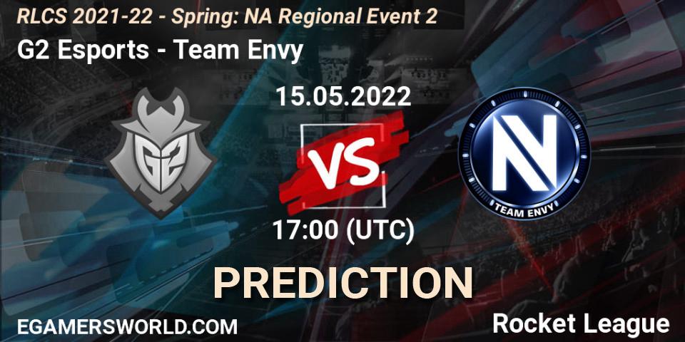 Prognose für das Spiel G2 Esports VS Team Envy. 15.05.22. Rocket League - RLCS 2021-22 - Spring: NA Regional Event 2
