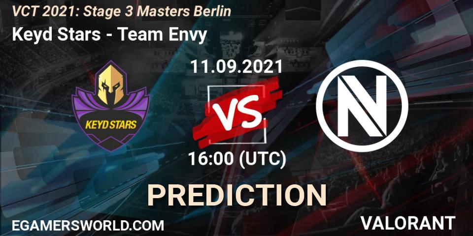 Prognose für das Spiel Keyd Stars VS Team Envy. 11.09.2021 at 19:00. VALORANT - VCT 2021: Stage 3 Masters Berlin