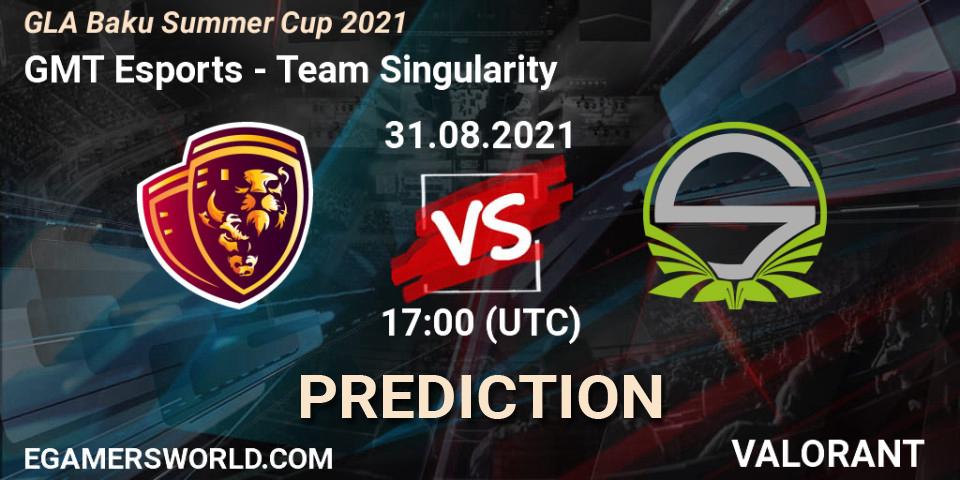 Prognose für das Spiel GMT Esports VS Team Singularity. 31.08.2021 at 17:00. VALORANT - GLA Baku Summer Cup 2021