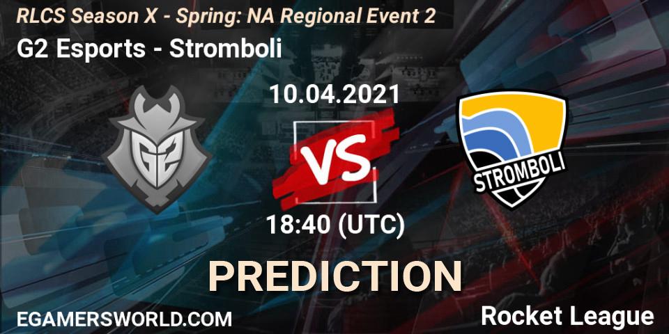 Prognose für das Spiel G2 Esports VS Stromboli. 10.04.21. Rocket League - RLCS Season X - Spring: NA Regional Event 2